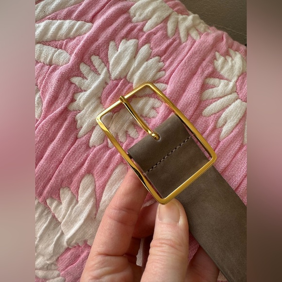 B-Low Milla Belt Soft Brown Suede Leather Belt with Gold Buckle - Picture 9 of 9